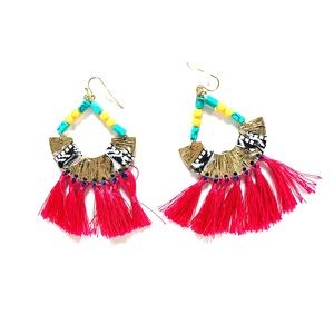 Handmade African Tassel Earrings